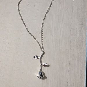 Silver Rose Necklace